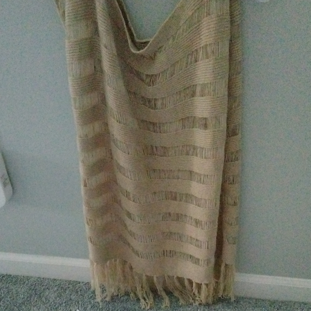 Cache Tan Fringe Tank Top